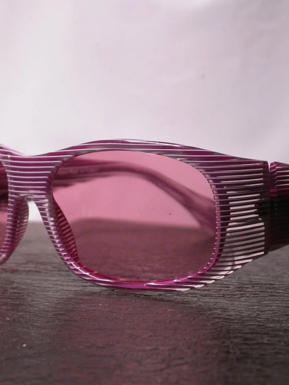Vintage Alain Mikli Purple Stripe Sunglasses Made in France FRAME ONLY